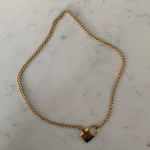 VITALY gold plated lock necklace